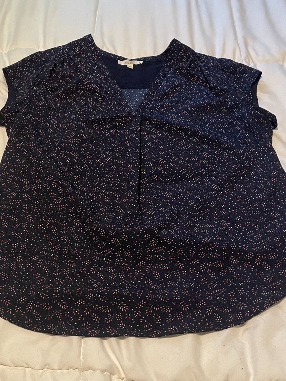 Fun2Fun Plum Printed Blouse (XL)
